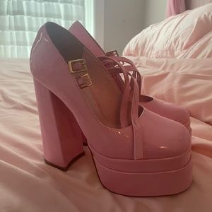 Pink Mary janes